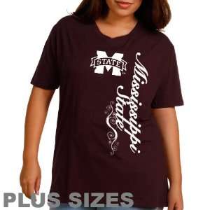  Mississippi State Bulldogs Ladies Dolly Glitter Plus Sizes 