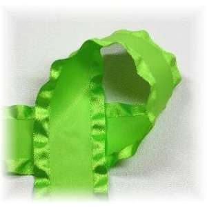  Double Ruffle Ribbon 7/8 X 5 Yds  Lime 