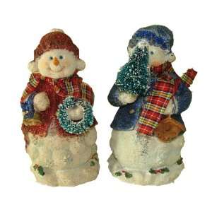  Club Pack of 72 Red and Blue Snowman Christmas Figures 5 