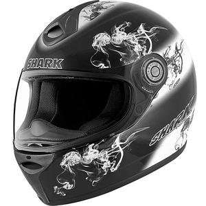  Shark RSF 3 Smoke Helmet   Large/Black/White/Silver 