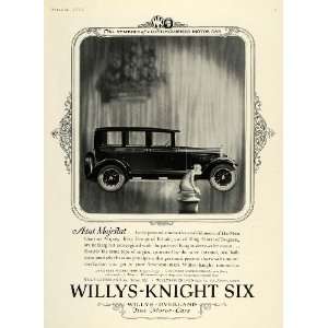1925 Ad Willys Knight Six Overland Motor Car Royalty   Original Print 