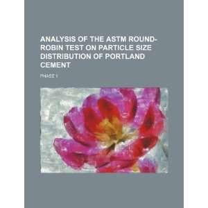  Analysis of the ASTM round robin test on particle size 