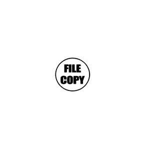  FILE COPY Round Self Inking Stamp  Blue: Office Products