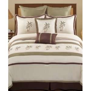  Montego Bay Palm Tree Beach Bed in a Bag Comforter Set 