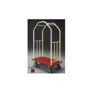   40in Satin Brass Deluxe Four Wheel Bellman Cart: Office Products