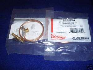 24 Thermocouple Kit Robertshaw W/Fittings Adaptors  