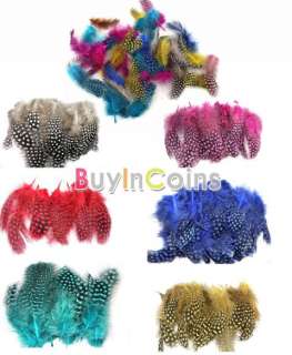 4PCS Colorful Spotted Writing Hen Feathers Colors Pick Party Hair 