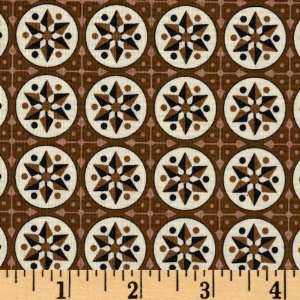  44 Wide Riley Blake Country Harvest Stars Brown Fabric 