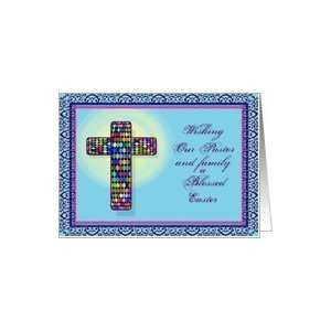  Pastor   Blessed Easter Stained Glass Cross Card Health 