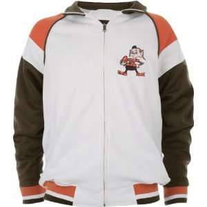 Cleveland Browns White Poly Knit Track Jacket  Sports 