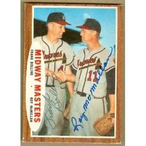  Frank Bolling & Roy McMillan Autographed/Hand Signed 
