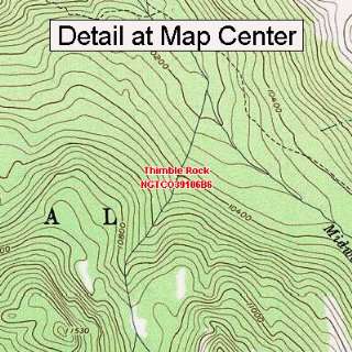 USGS Topographic Quadrangle Map   Thimble Rock, Colorado (Folded 