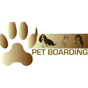  3x6 Vinyl Banner   Pet Boarding Paw Print 