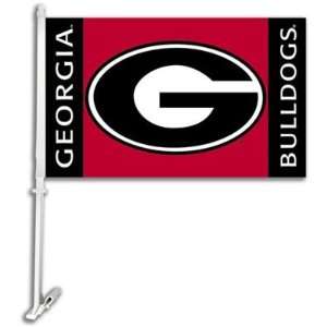   Bulldogs UGA NCAA Car Flag With Wall Brackett