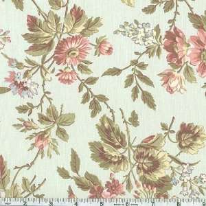  44 Wide Sumptuous Living Summer Floral Mint Fabric By 