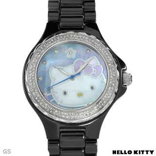 Hello Kitty QWL1199DIANO BLK Swiss Movement Water Resistant Ladies 