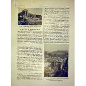  German Dinant Sur Meuse War Ruins French Print 1915