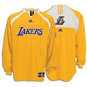  Lakers adidas Mens Long Sleeve Shooting Shirt: Sports 
