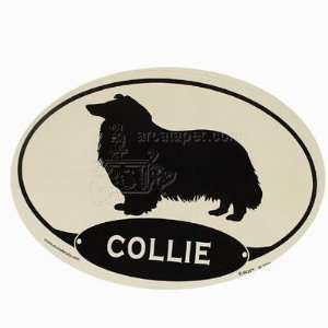  Euro Style Oval Dog Decal Collie  Pet Supplies Pet 