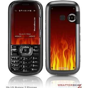  LG Rumor 2 Skin   Fire on Black by WraptorSkinz 