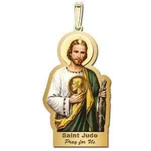  Saint Jude Outlined Color Medal Jewelry