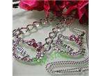 High quality hello kitty pink bow crystal necklace and bracelet set 