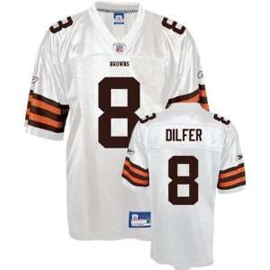 Trent Dilfer Youth Jersey Reebok White Replica #8 Cleveland Browns 