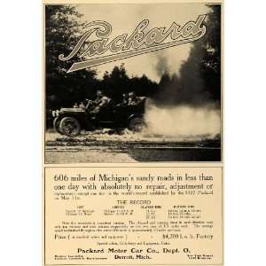   Motor Car Record Runs Pricing   Original Print Ad