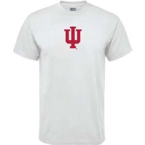  Indiana Hoosiers White Logo T Shirt: Sports & Outdoors