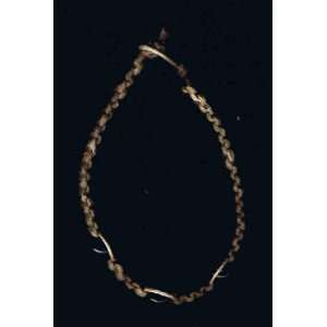  15 inch Hemp 3 bead Necklace (3 large round beads 