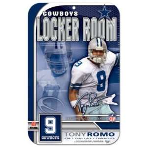  Dallas Cowboys Tony Romo Official Logo 11x17 Sign Sports 