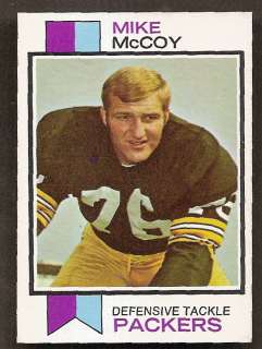 1973 Topps #296 Mike McCoy Green Bay Packers NM/MT  