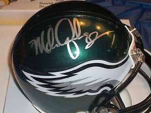 Mike Quick signed Philadelphia Eagles mini helmet w/COA  