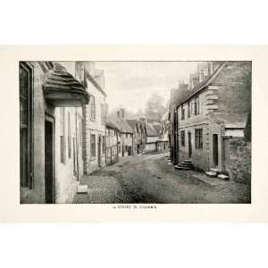  1902 Print Warwick Warwickshire England County Town Street 