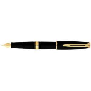  Waterman Charleston Black GT Bold Point Fountain Pen 