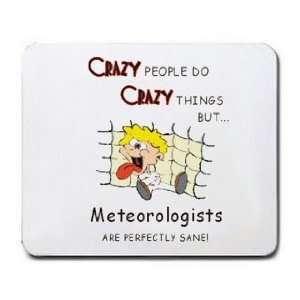   PEOPLE DO CRAZY THINGS BUT Meteorologists ARE PERFECTLY SANE Mousepad