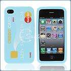 Hot Credit Card Soft Silicone Rubber Skin Case Cover for iPhone 4S 4 