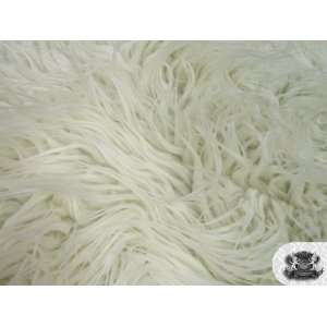  Faux / Fake Fur Mongolian IVORY Fabric by the Yard 