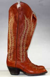LARRY MAHANS WESTERN/COWBOY TALL LEATHER WOMENS BOOTS sz 8  