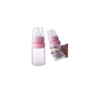  Momo Baby 8oz 1 Pack Wide Neck Silicone Baby Bottle   Pink 