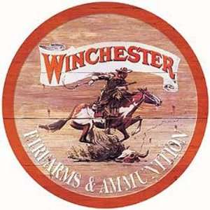 Outdoor Metal Tin Sign Winchester Pony Express Round:  Home 