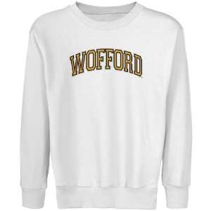  NCAA Wofford Terriers Youth White Arch Applique Crew Neck 