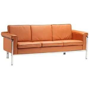  Zuo Modern Singular Terracotta Leatherette Sofa