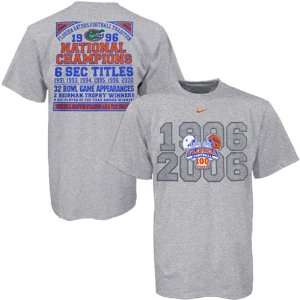  Nike Florida Gators Ash 100 Year Tradition T shirt: Sports 