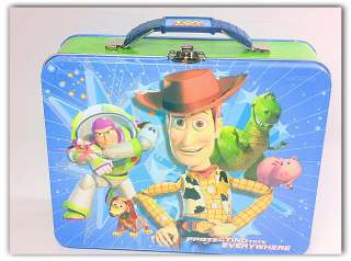 NEW TOY STORY METAL TIN LUNCH BOX PROTECTING TOYS EVERYWHERE FREE 