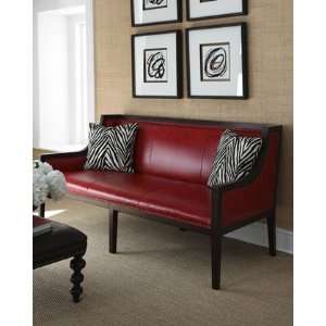    Barclay Butera Lifestyle Madline Red Leather Sofa: Home & Kitchen