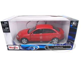 AUDI A4 RED 1:24 DIECAST MODEL CAR  