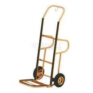   Deluxe Brass Hotel Luggage Hand Truck With Backrest