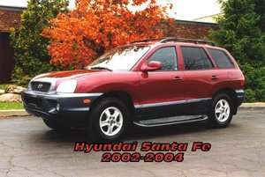 Hyundai Santa Fe Running Boards 01 04 GLASTEP PAINTED  