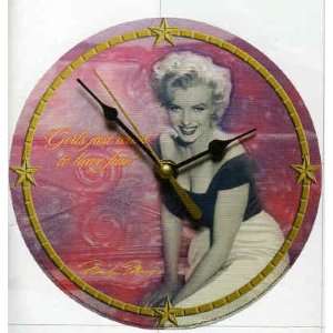  Marilyn Monroe Decoupage Wall Clock 